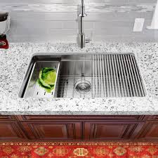 Premium 304, 16 gauge stainless steel kitchen sink. Nantucket Sinks Srps322016 32 Inch Professional Prep Station Undermount Kitchen Sink Kit With 16 Gauge Stainless Steel Noise Reduction And Small Radius Corners