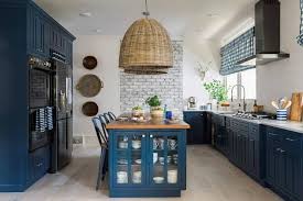 Flynn Rattan Pendant Lights Wicker Eclectic Boho Mid Century Etsy In 2020 Kitchen Cabinet Interior Blue Kitchen Cabinets Navy Blue Kitchen