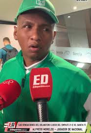 Alfredo Morelos, jugador de Atlético Nacional: “Aquí (Bogotá) es nuestra  casa”.