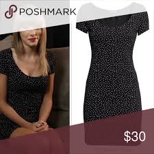 H M Black And White Polka Dot Dress Aso Tay Swift Up For Sale Is An H M Black And White Polka Dot Bodycon Dress Polka Dot Dress Dresses White Polka Dot Dress