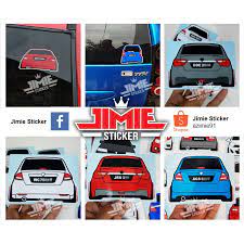Maybe you would like to learn more about one of these? Sticker Kereta Sticker Belakang Proton Saga Custom Warna Dan No Plat Shopee Malaysia