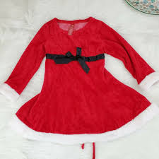 Target Girls Christmas Dress Size 5 Red White Long Sleeve Velvet Velour Faux Fur Target Formaldress Chr Girl Outfits Christmas Dress Girls Christmas Dresses