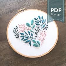 ✓ free for commercial use ✓ high quality images. Floral Leaf Heart Modern Embroidery Pattern Pdf Digital Download Modern Embroidery Hand Embroidery Pattern Crewel Embroidery