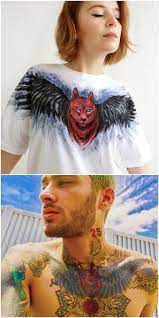Watch Me Paint Zayn Malik S Chest Tattoo On A T Shirt Chest Tattoo Chest Tattoos For Women Celebrity Tattoos
