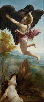 Ratto Di Ganimede Autore Correggio Data 1531 1532 Circa Tecnica Olio Su Tela Dimensioni 163 5 Cm 70 5 Cm Ubicaz Ganymede Art De La Renaissance Art Classique
