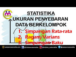 Pada kesempatan kali ini kita akan belajar mengenai ukuran penyebaran data. Materi Ukuran Penyebaran Data Kelompok Catatan Matematika