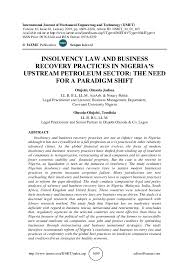 This act may be cited as the corporate insolvency act, 2017, and shall come into operation on the date appointed by the minister for the coming into operation of the. Pdf Insolvency Law And Business Recovery Practices In Nigeria S Upstream Petroleum Sector The Need For A Paradigm Shift Olusola J Olujobi Academia Edu