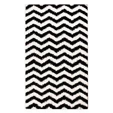 Black And White Striped Area Rug This Chevron Elmore Shag Rug From The Textured Details Event At Joss And Main Is Super Hot Right Now Chevron Rugs Black Rug Hand Tufted Rugs