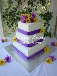 Simply Sweet Anthony And Kaitlyn S Wedding Yellow Wedding Cake Wedding Cakes With Flowers Purple Wedding Cakes