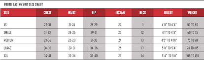 sizing charts simpson racing products