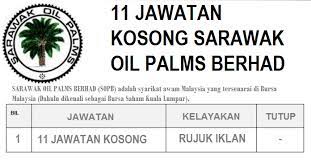 Jawatan kosong terkini sarawak oils palms. Terbaru 11 Iklan Jawatan Sarawak Oil Palms Berhad Dbjobasia Com Terbaru Jawatan Dibuka
