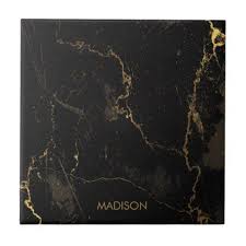 Black And Gold Marble Tiles Gold Black Marble Ceramic Tile Zazzle Com Black And Gold Marble Marble Ceramics Black Marble Tile