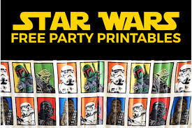 Lade eine für dich passende vorlage herunter und drucke sie auf farbigem papier deiner wahl aus. Free Star Wars Party Printables