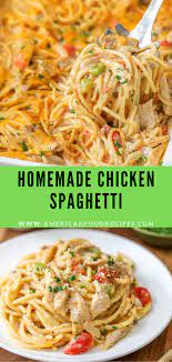 Homemade Chicken Spaghetti Recipe By Mom Chicken Spaghetti Recipes Spaghetti Recipes Chicken Spaghetti