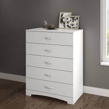 Sorelle berkley 4 drawer chest dresser white. South Shore 5 Drawer Dresser Chest Storage Clothes Organizer Bedroom Furniture Wood White