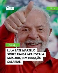 Lula bate martelo sobre fim da 6x1: Escala 5x2, 40h, sem redução salarial