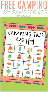 Free I Spy Camping Game For Kids Spy Games For Kids Games For Kids Fun Activities For Toddlers