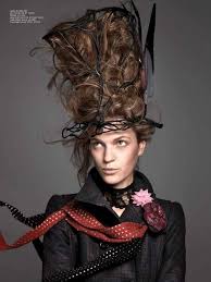Hair fantasy illustrations & vectors. Magdalena Langrova For Pulp Magazine No 6 Ishi Hair Romance Big Hair Mad Hatter