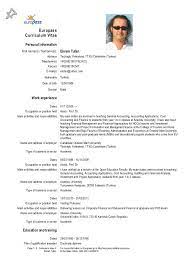 Ofera informatii despre persoana ta (persönliche angaben) pasul 2: Europass Cv More Cv Samples