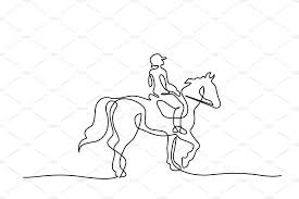 Continuous Line Drawing Horse Logo Horse Art Print Line Drawing Line Art Drawings