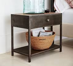 Eco Bedroom Collection Bedside Table At Pottery Barn Furniture Bedside Tables Dressers Bedside Tables In 2020 Metal Nightstand Wood Bedside Table Furniture