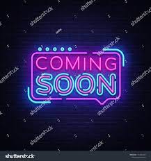 Coming Soon Neon Sign Vector Coming Soon Badge In Neon Style Design Element Light Banner Announcement Neon Signboard Night Ne Neon Signs Neon Neon Fashion