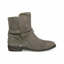 Details About Ugg Kelby Mouse Suede Harness Ankle Womens Boots Size Us 9 Uk 7 5 Eu 40 New