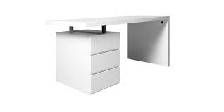 Lenox Modern White Office Desk With Three Drawers Modanifurniture Homedecor Homedecorideas Office Furniture Modern Modern White Desk Office Furniture Stores