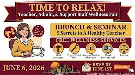 Teacher Wellness Brunch & Health Fair Hosted by GPJMC