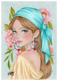 Portrait by Dinsidik. Colored with pencils (Giotto Stilnovo skin colours,  Prismacolor, Luminance) watercolors for the background (Zenacolor, Titan,  W&N) and a bit of white Signo gel pen