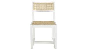 Makan White Wood And Cane Chair Cane Dining Chairs Patio Furniture Chairs Wicker Furniture