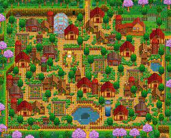 Farm Plan Tiny Village Stardew Valley Farms Stardew Valley Stardew Valley Layout
