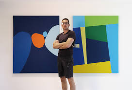 Scott Thomlinson Abstract Painter Sydney Australia Between A Rock And A Blue Space Left Acrylic On Canvas 1220mm X 1530mm It Ll Work Trust Me Right Acr