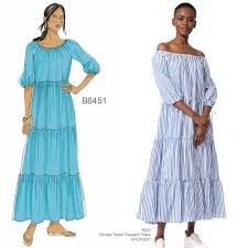 B6451 Peasant Dress Sewing Pattern Boho Dress Pattern Peasant Dress Patterns