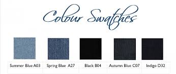 Size Chart And Colours Swatches Tre Bliss Jeans