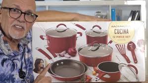 Rachael Ray Cucina Nonstick Cookware Pots and Pans Set, 12 Piece
