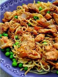Poulet Nouilles A La Sauce Soja Au Miel Recettes De Cuisine Plat Express Cuisine Asiatique