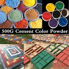 We can use this mixture for tiling works in construction. 500g Garden Cement Color Powder Epoxy Floor Paint Colored Concrete Dye Color Pigment Cement Mortor Grout Plaster Wish