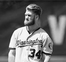 Baseball flow haircut with hat. 40 Awesome Bryce Harper S Haircuts 2019 Inspiration