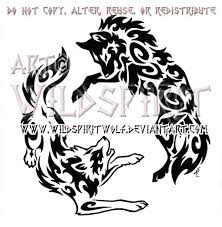 Tribal Wolf Yin Yang Tattoo Design Tribal Wolf Tattoo Tribal Wolf Wolf Tattoos