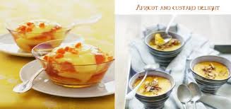 Apricot And Custard Delight American Kid Friendly Recipe Apricot Delight Recipe Indian Desserts Recipes