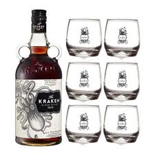 Is distilled in trinidad and tobago, and enriched with an exotic blend of 13 secret spices. Rum Black Spiced 70cl With 6 Kraken Glass La Cave Cdiscount