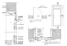 This Is The Detail Drawing Of Doors Internal Part With Wall Section Elevations Of Door Some Texting Deta In 2020 Detailed Drawings Furniture Details Drawing Door Plan