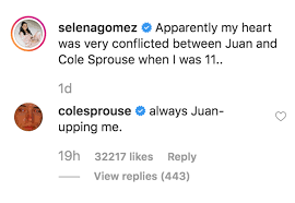 Cole sprouse, star of disney channel's the suite life of zack and cody and the suite life on deck, has three instagram accounts. Cole Sprouse Teases Selena Gomez For Her Crush On Him Hollywood Life