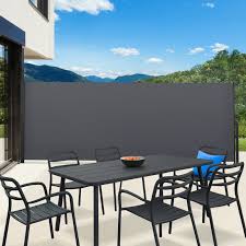 Actualité jardin / par dav. Paravent Exterieur Retractable Pas Cher Gris Longueur 4m Id Market