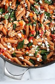 One Pot Pasta With Chicken Spinach Recipe Easy Pasta Recipes Wheat Pasta Recipes Pasta Dishes