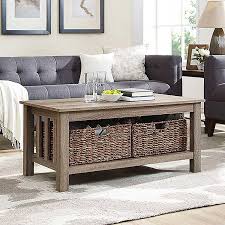 Welcome to my channel stay tuned with samudrika. Driftwood Traditional Coffee Table With Baskets Kirklands