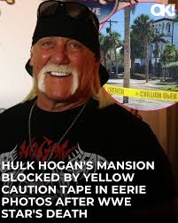 Hulk Hogan's mansion in Clearwater, Fla., was blocked by yellow caution  tape after he went into 'cardiac arrest' and died. Link below to see more  photos. (📸: MEGA/RADARONLINE) bit.ly/3TUwBJ9