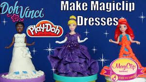 How To Make Disney Princess Magiclip Dresses Dohvinci Play Doh Glitter Disney Princess Magiclip Disney Princess Kids Playing