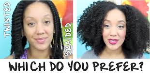 Twist out tutorial featuring curls blueberry bliss collection! Braid Out Vs Twist Out On Natural Hair